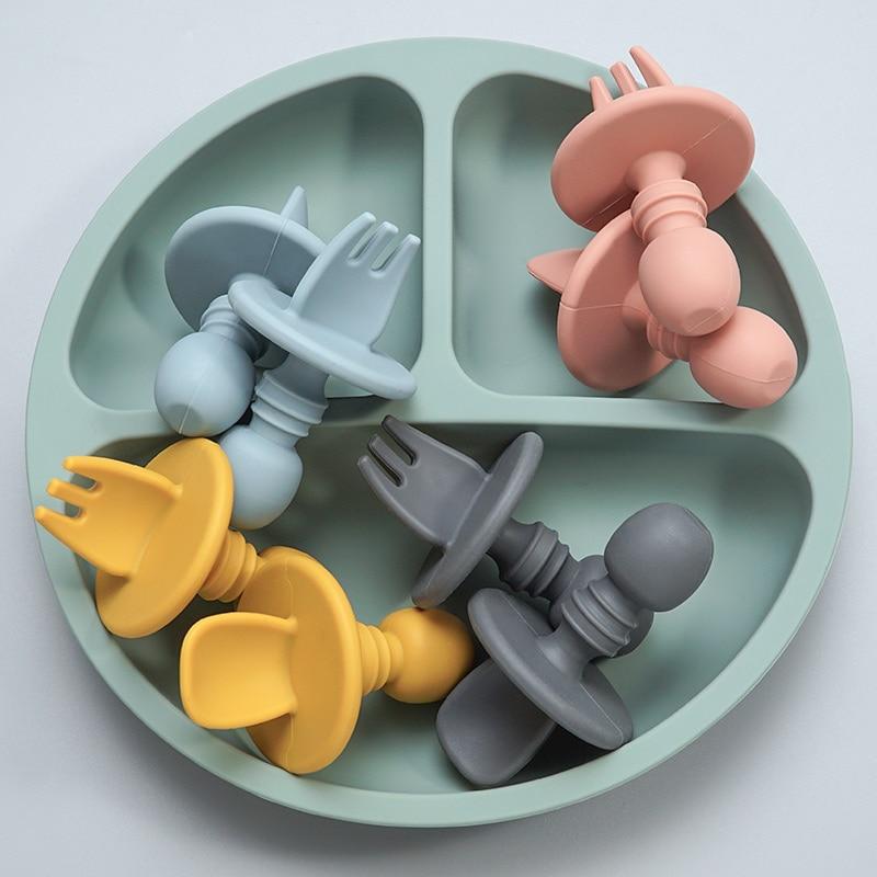 CuttieSpoon™ | Cuillère et fourchette pour bébé | Maman - Maman en Or